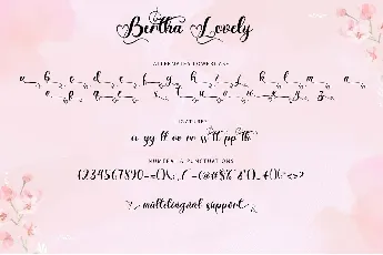 Bertha Lovely font