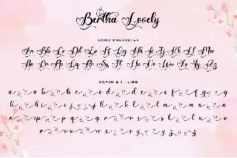 Bertha Lovely font