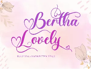 Bertha Lovely font