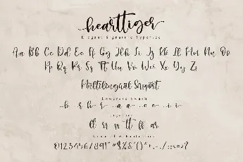 Hearttiger font