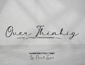 Over Thinking font
