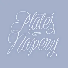 Plates Napery font