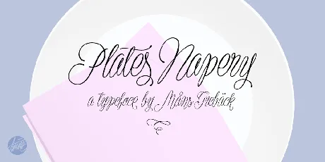 Plates Napery font