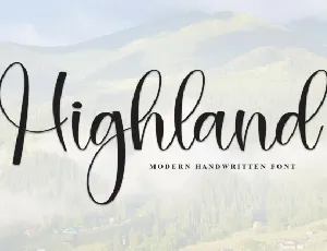 Highland Calligraphy font