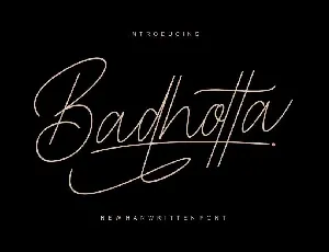 Badhotta font