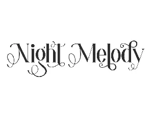 Night Melody Demo font