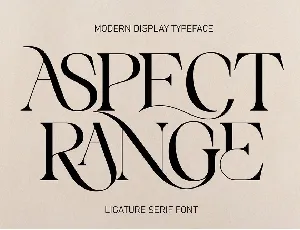 Aspect Range font