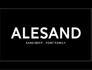 Alesand Sans Family font