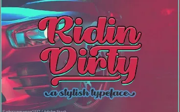 Ridin Dirty Handwritten font