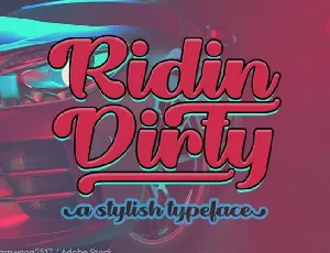 Ridin Dirty Handwritten font