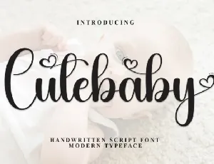 Cutebaby Calligraphy font