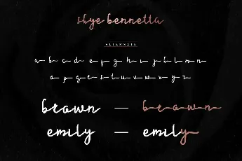 Skye Bennetta Demo font