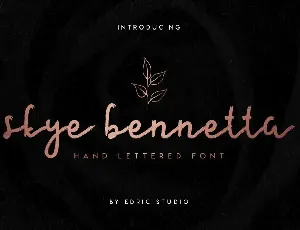 Skye Bennetta Demo font