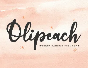 Olipeach font