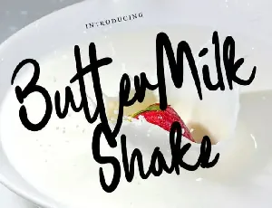 Buttermilk Shake Script font