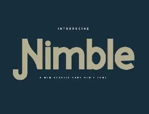 Nimble Sans Serif font