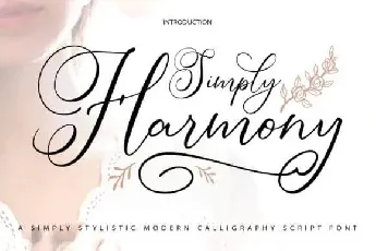 Simply Harmony Calligraphy font