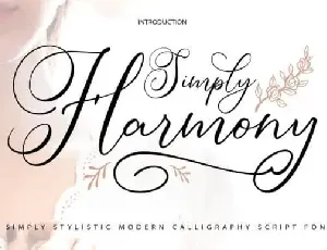 Simply Harmony Calligraphy font