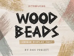 Wood Beads Demo font