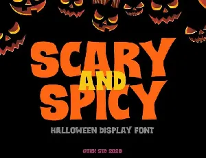 Scary and Spicy Display font