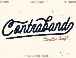 Contraband Monoline Script font