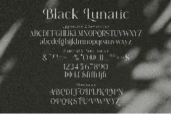 Black Lunatic font