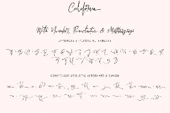 California Street Script font