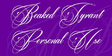 Beaked Tyrant Personal Use font