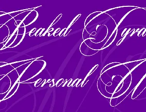 Beaked Tyrant Personal Use font