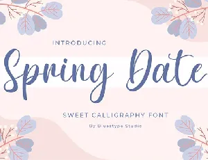 Spring Date font