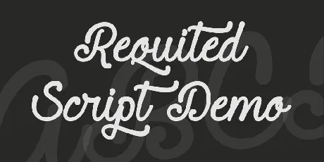 Requited Script Demo font