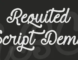 Requited Script Demo font