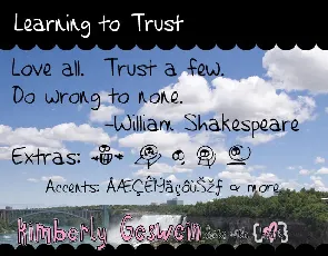 Learning to Trust font