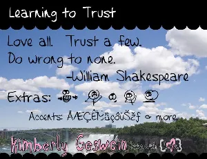 Learning to Trust font