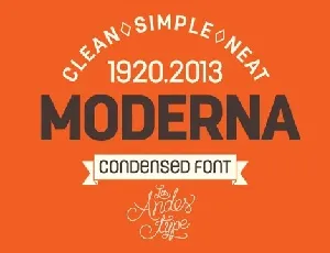 Moderna Condensed font