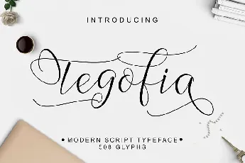 Tegofia Calligraphy font