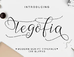 Tegofia Calligraphy font