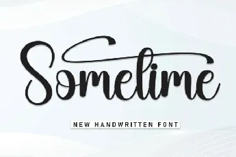 Sometime Script Typeface font