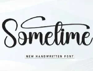 Sometime Script Typeface font