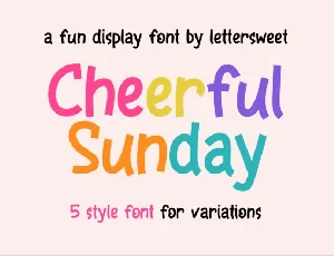 Cheerful Sunday font