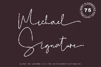 Michael Signature -personal use font