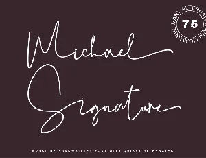 Michael Signature -personal use font