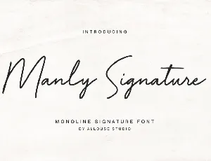 Manly Signature font