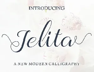 Jelita Calligraphy font