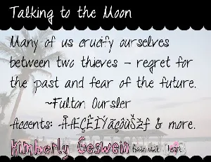 Talking to the Moon font