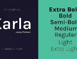 Karla Family font