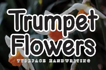 Trumpet Flowers Display font