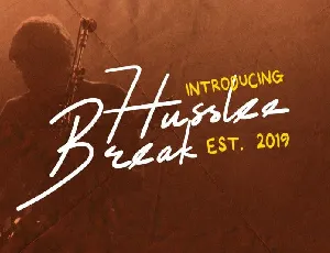 Husslee Break Script font