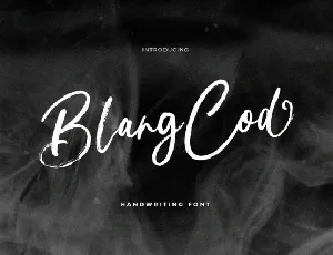 Blang Cod Brush font