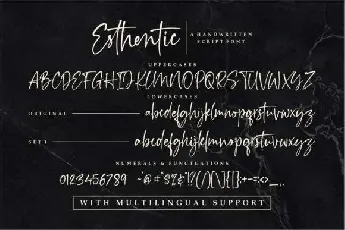 Esthentic Handwritten Script font